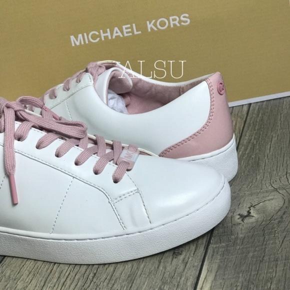 🎄 SANTA’S DEAL 🎄 Michael Kors Catelyn Lace Up Napa PU Optic Blossom 45T8CAFS1L - Picture 6 of 9